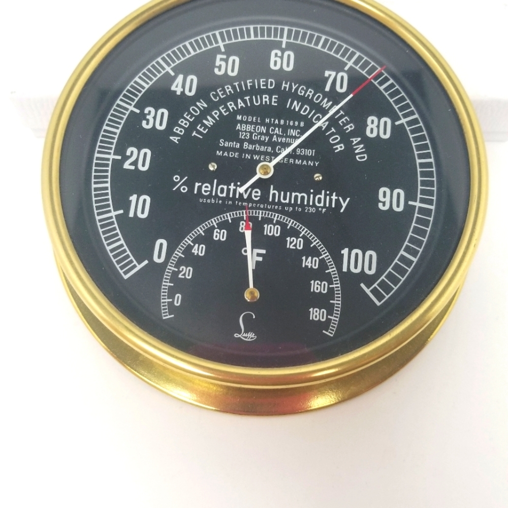COPY - Vintage ABBEON CAL Hygrometer & Temperature Indicator West Germany.